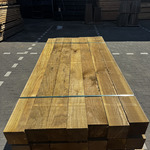 Ca. 16x Douglas palen, fijn bezaagd – groen geimpregneerd